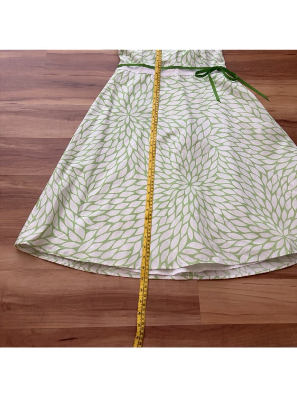 Yves Cossette Depeche Mode Women’s Size 12 Green White Floral Halter Fit Flare - Picture 6 of 13
